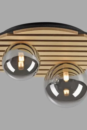 Bestel Nu Lichten Direct STIKA Plafondlamp LED Hout licht, 2-lichts