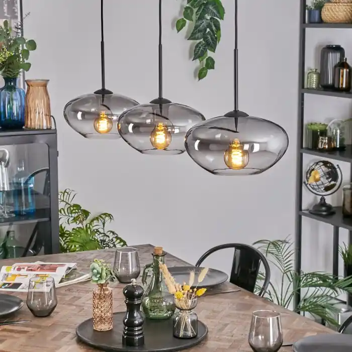 Direct Beschikbaar Mertola Hanglamp, Hanglamp Zwart, 3-lichts