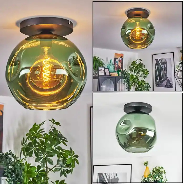 Koop Vandaag Ripoll Plafondlamp, Kogellampje Groen, 1-licht