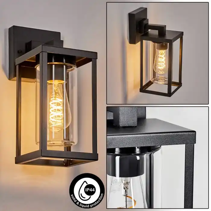 Direct Beschikbaar Avete Wandlamp voor buiten, Wandlamp Zwart, 1-licht