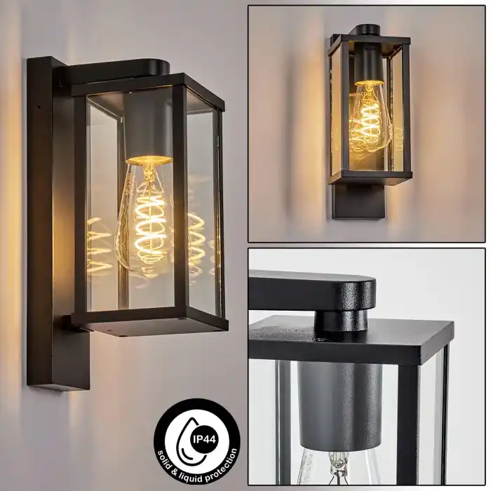 Exclusieve Aanbieding Tourega Wandlamp voor buiten, Wandlamp Zwart, 1-licht