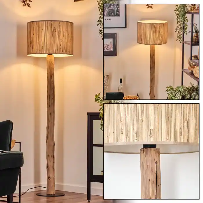 Weekendaanbieding Bongal Staande lamp Natuurlijke kleuren, Zwart, 1-licht