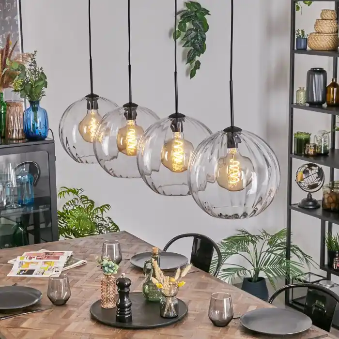 Koyoto Hanglamp, Kogellampje, Hanglamp Duidelijk, 4-lichts Fabrieksprijs