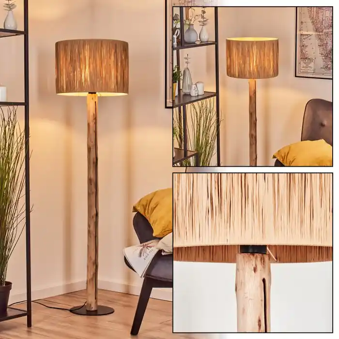 Granja Staande lamp Natuurlijke kleuren, Zwart, 1-licht Hoge Kwaliteit