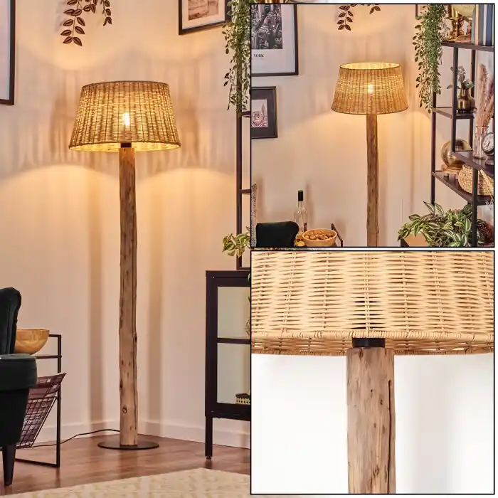 Voordeelprijs Cavaca Staande lamp Natuurlijke kleuren, Zwart, 1-licht