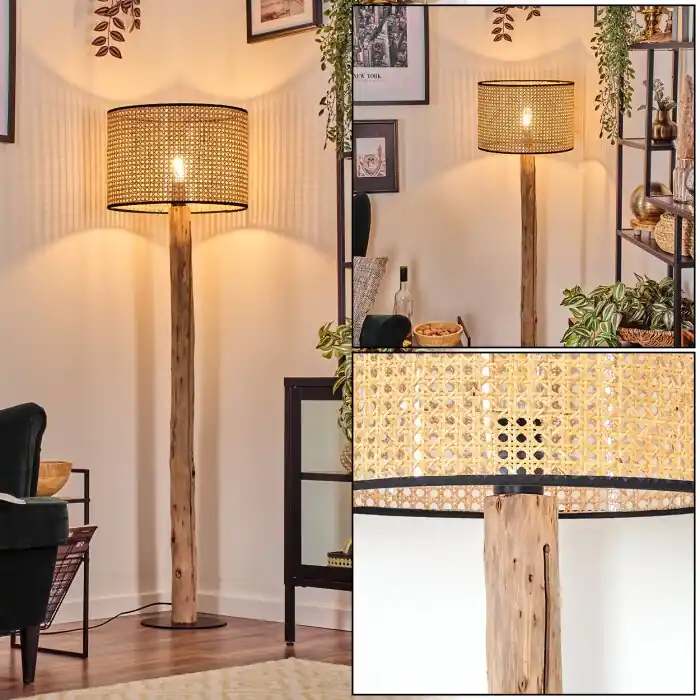 Ramila Staande lamp Natuurlijke kleuren, Zwart, 1-licht Alleen Vandaag