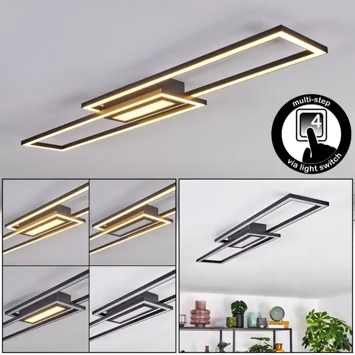 Fabrieksprijs Torresella Plafondlamp LED Zwart, 1-licht