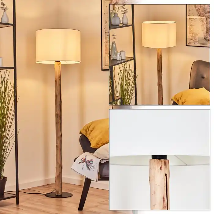Nu Kopen Bassagoda Staande lamp Natuurlijke kleuren, Zwart, 1-licht