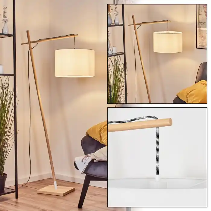 Soungou Staande lamp Natuurlijke kleuren, Wit, 1-licht Seizoensaanbieding