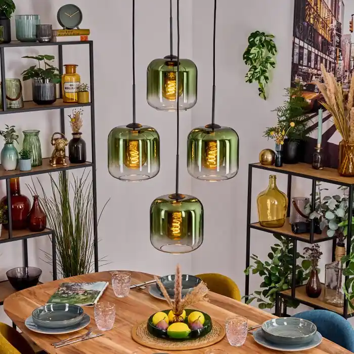 Lauden Hanglamp, Kogellampje, Hanglamp Groen, Duidelijk, 4-lichts Alleen Vandaag
