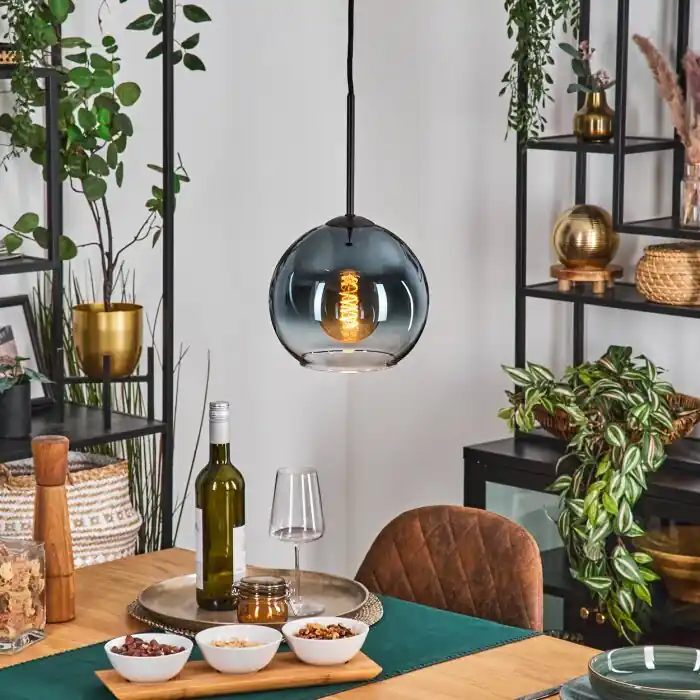 Koyoto Hanglamp, Kogellampje, Hanglamp Blauw, Duidelijk, 1-licht Alleen Vandaag