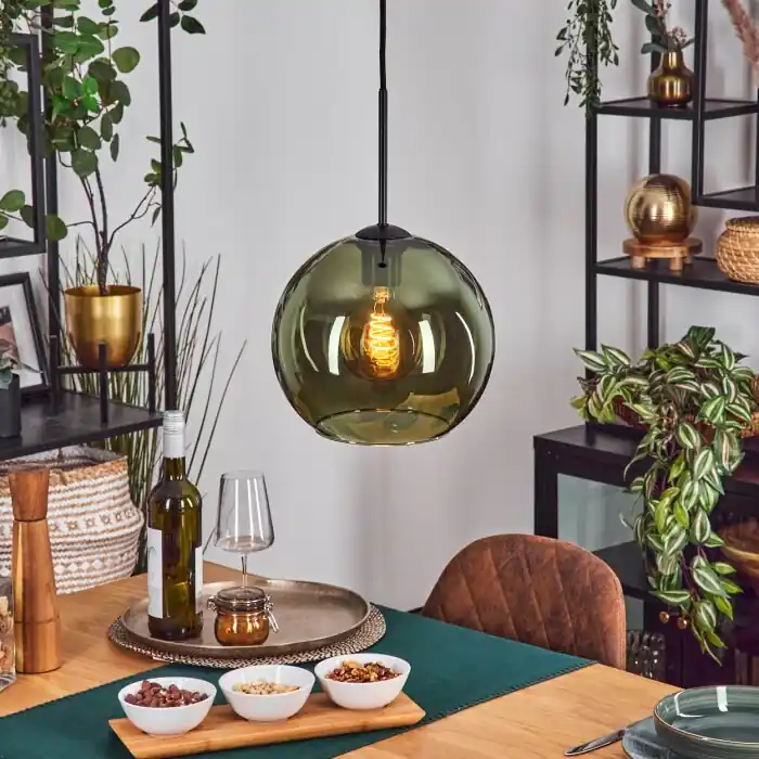 Flitsaanbieding Koyoto Hanglamp, Kogellampje, Hanglamp 25 cm Groen, 1-licht