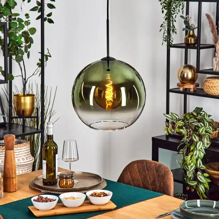 Favoriet Koyoto Hanglamp, Kogellampje, Hanglamp 30 cm Groen, Duidelijk, 1-licht