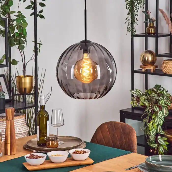 Koyoto Hanglamp, Kogellampje, Hanglamp 30 cm Rookkleurig, 1-licht Rechtstreeks Van De Fabrikant