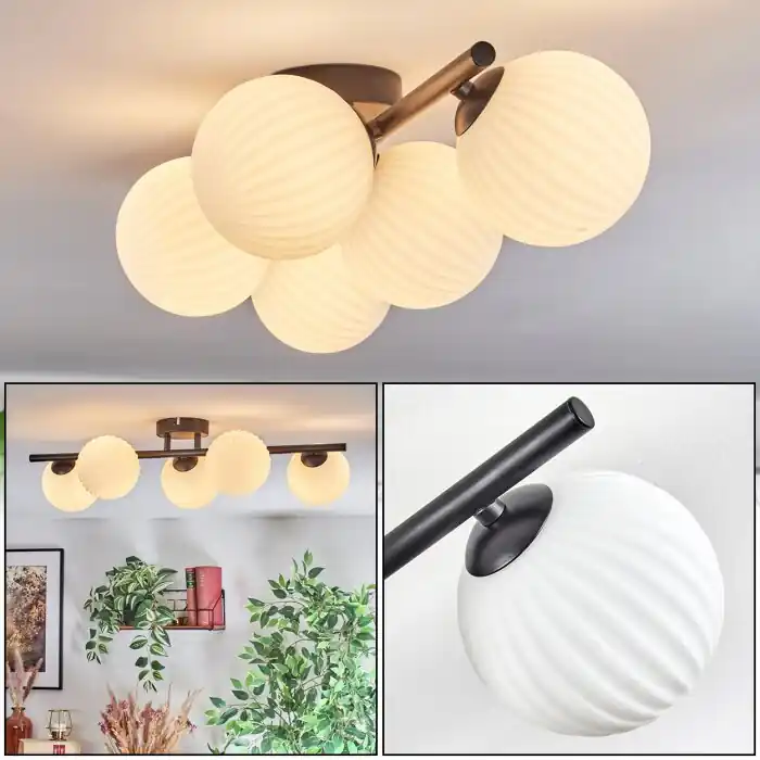 Bestseller Chehalis Plafondlamp, Kogellampje Wit, 5-lichts