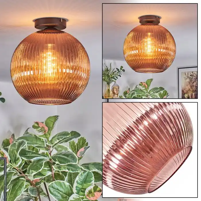 Koyoto Plafondlamp, Kogellampje 12 cm Koperkleurig, 1-licht Populair