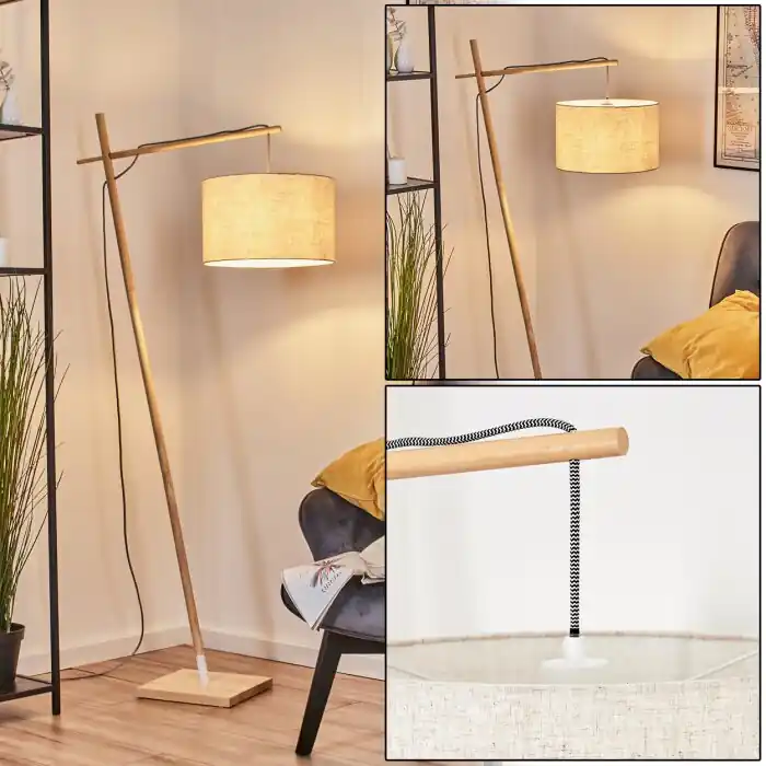 Bassagoda Staande lamp Natuurlijke kleuren, Wit, 1-licht Hete Deal
