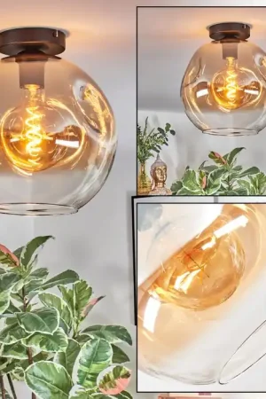 Weekendaanbieding Ripoll Plafondlamp, Kogellampje Amber, Duidelijk, 1-licht