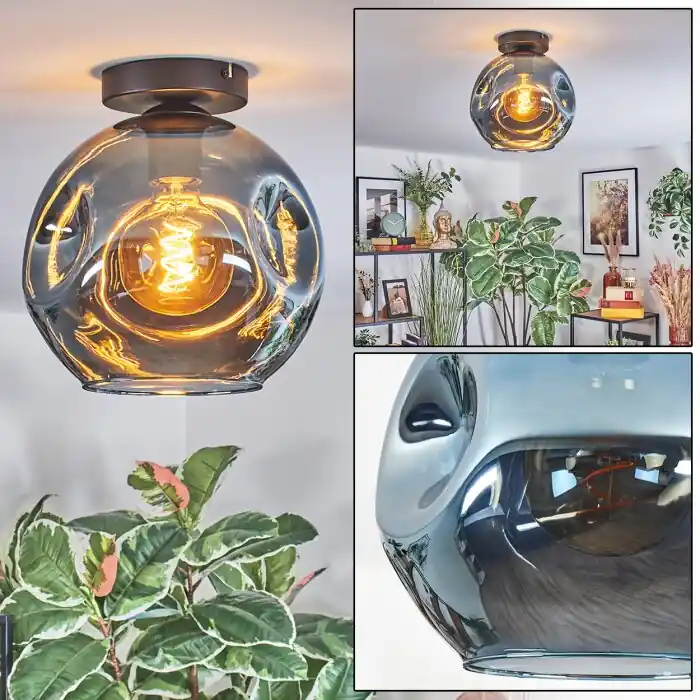 Gratis Retour Ripoll Plafondlamp, Kogellampje Blauw, 1-licht