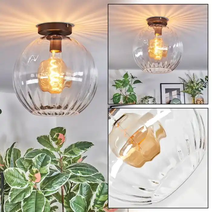 Koyoto Plafondlamp, Kogellampje 30 cm Duidelijk, 1-licht Alleen Vandaag