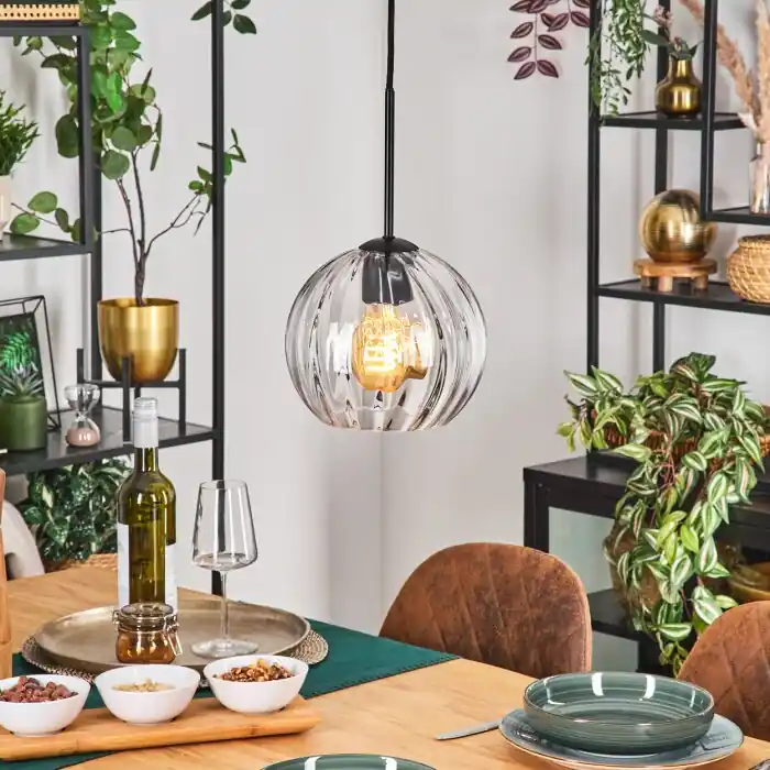 Koyoto Hanglamp, Kogellampje, Hanglamp 20 cm Duidelijk, 1-licht Seizoensaanbieding