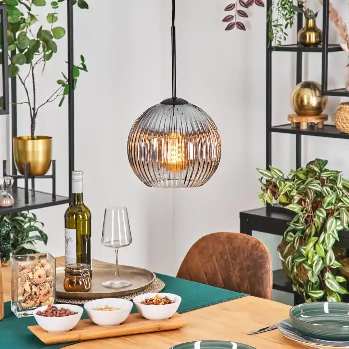 Laatste Versie Koyoto Hanglamp, Kogellampje, Hanglamp 20 cm Duidelijk, Rookkleurig, 1-licht