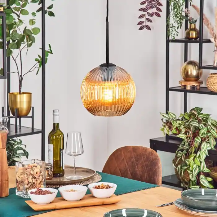 Koyoto Hanglamp, Kogellampje, Hanglamp 20 cm Amber, 1-licht Koop Online