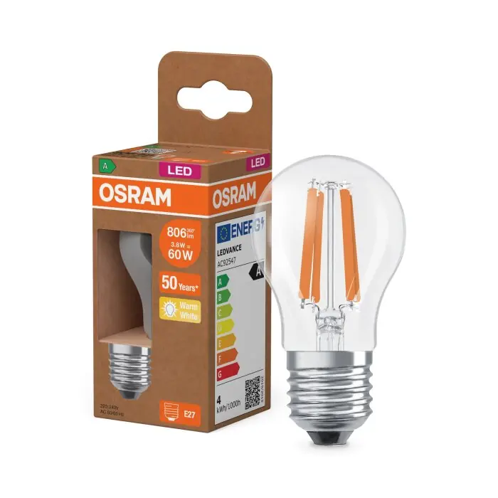 Osram E27 3.8 Watt warm wit 806 Lumen Beperkt Aanbod