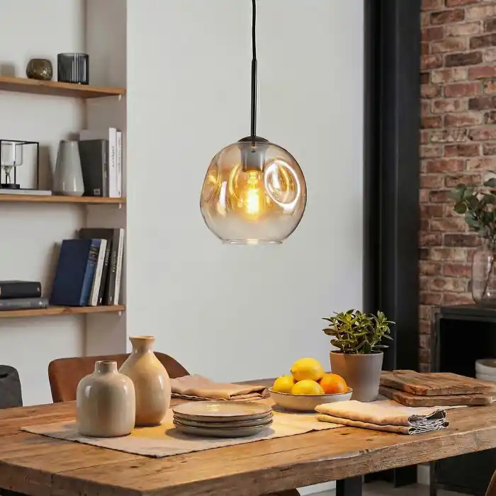 Ripoll Hanglamp, Kogellampje, Hanglamp Amber, Duidelijk, 1-licht Must-Have