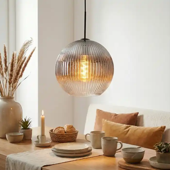 Bestseller Koyoto Hanglamp, Kogellampje, Hanglamp Duidelijk, Rookkleurig, 1-licht