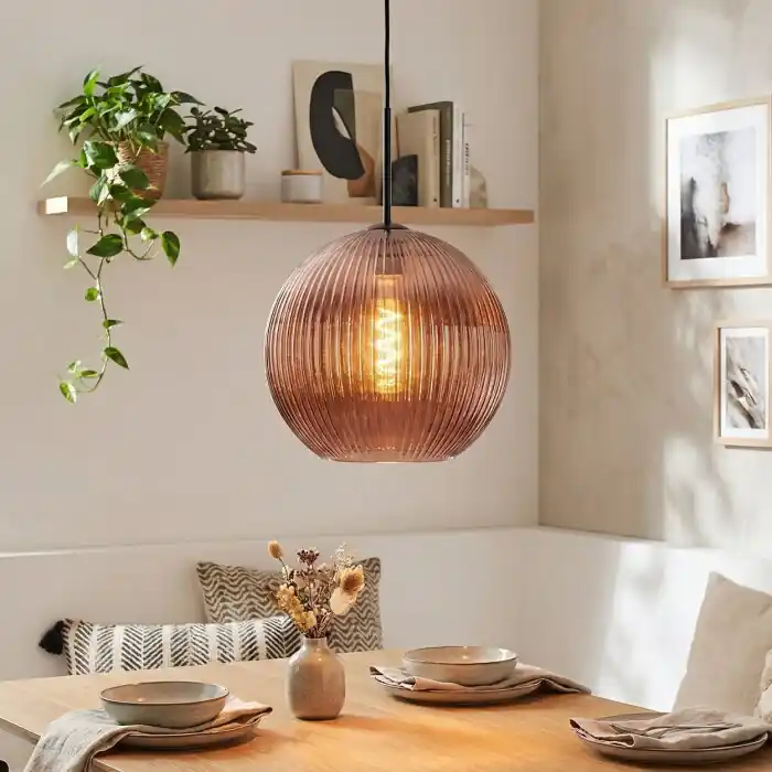 Finale Uitverkoop Koyoto Hanglamp, Kogellampje, Hanglamp Koperkleurig, 1-licht