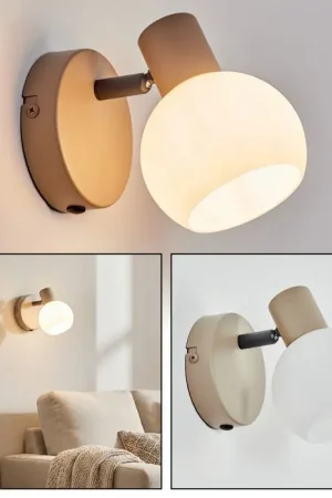 Lumox Wandlamp, Muurspot Beige, Zwart, 1-licht Gecertificeerd