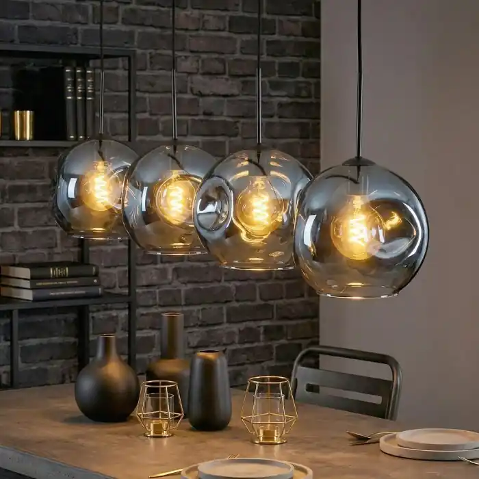 Betrouwbaar Ripoll Hanglamp, Kogellampje, Hanglamp Blauw, 4-lichts