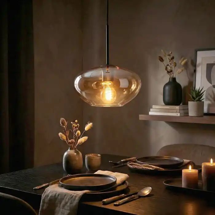 Mertola Hanglamp, Hanglamp Amber, 1-licht Gecertificeerd