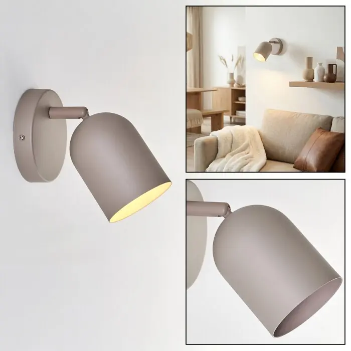 Actieprijs Horen Wandlamp, Muurspot Zandkleurig, 1-licht