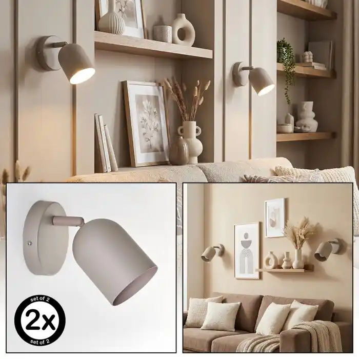 Horen Wandlamp, Muurspot Zandkleurig, 1-licht Finale Uitverkoop