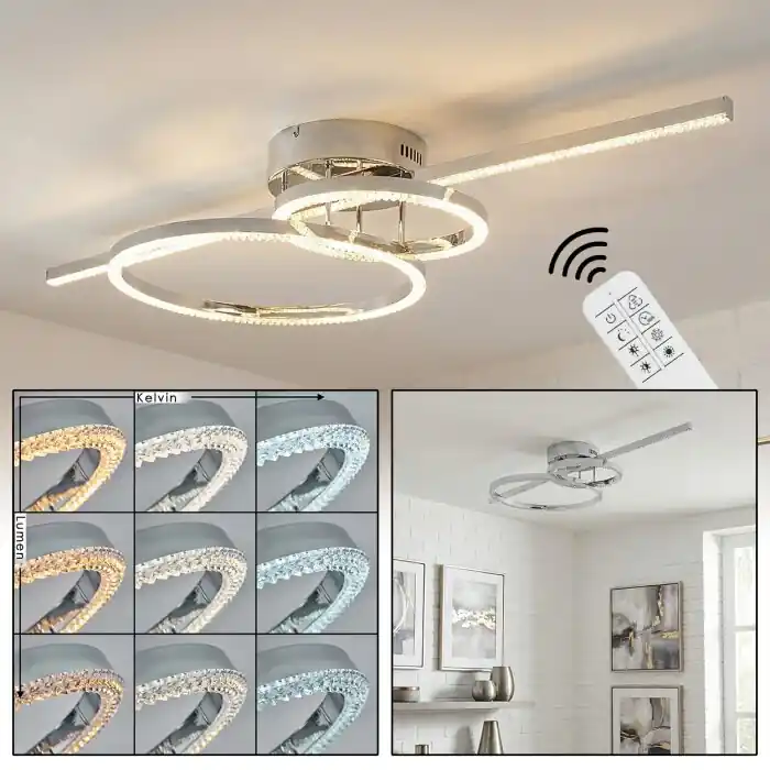 Goren Plafondlamp LED Chroom, Zilver, 1-licht Gereduceerde Prijs