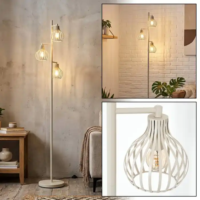 Koop Vandaag Orlin Staande lamp Cream, 3-lichts