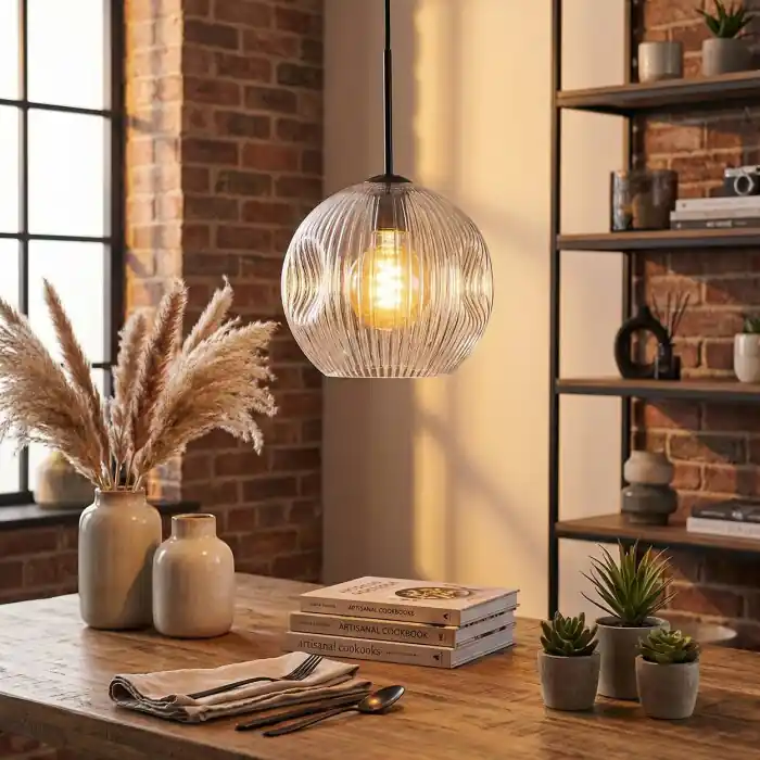Ripoll Hanglamp, Kogellampje, Hanglamp Duidelijk, 1-licht Gereduceerde Prijs