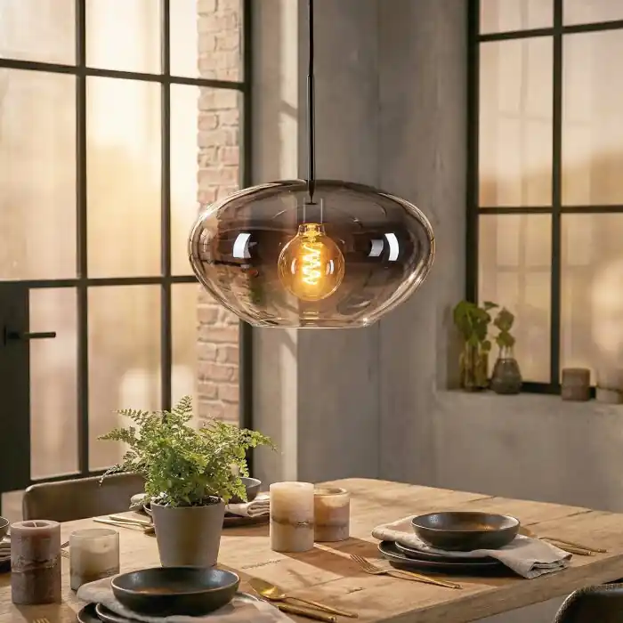 Uitverkoop Mertola Hanglamp, Hanglamp Duidelijk, Rookkleurig, 1-licht