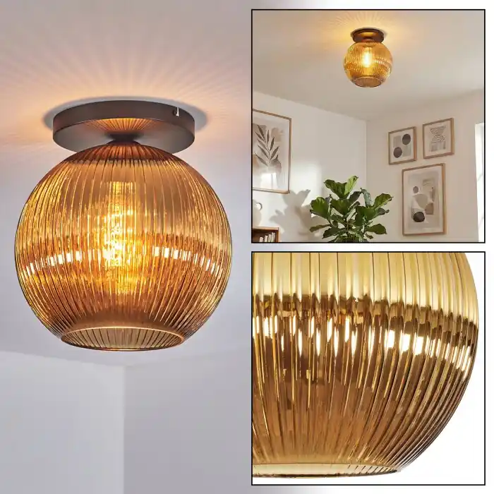 Koyoto Plafondlamp, Kogellampje 30 cm Goud, 1-licht Actieprijs