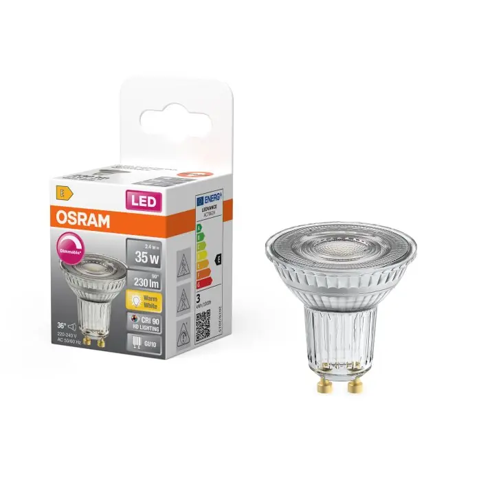 Seizoensaanbieding Osram GU10 3.4 Watt warm wit dimbaar 230 Lumen