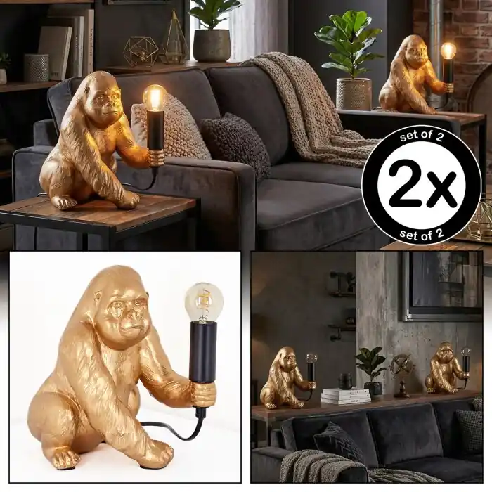 Aanbieding Zarik Tafellamp Goud, Zwart, 1-licht