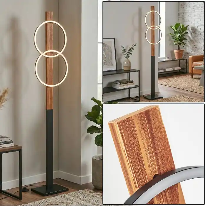 Betaalbaar Pompu Staande lamp LED Natuurlijke kleuren, Zwart, 1-licht