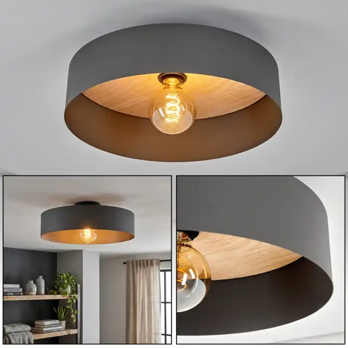 Jonel Plafondlamp Grijs, 1-licht Dagaanbieding