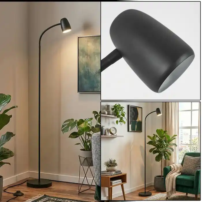 Gratis Retour Kolin Staande lamp Zwart, 1-licht