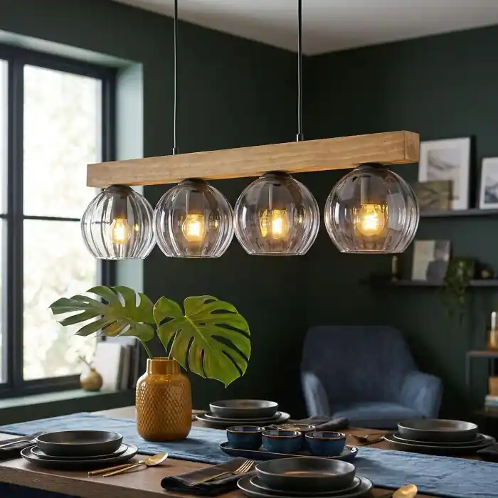 Favoriet Koyoto Hanglamp, Kogellampje, Hanglamp Natuurlijke kleuren, Zwart, 4-lichts