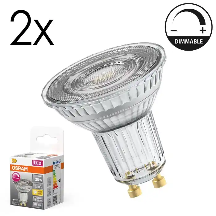Osram GU10 3.4 Watt warm wit dimbaar 230 Lumen Seizoensaanbieding