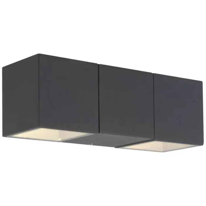 Korting AEG Daveen Buiten muurverlichting LED Antraciet, 2-lichts