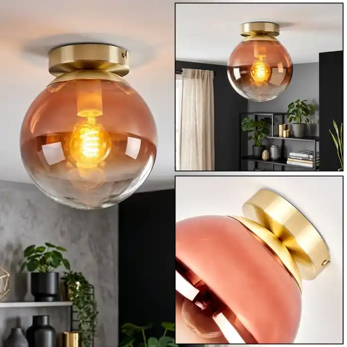 Direct Verzonden Gastor bolvormige plafondlamp E27 voor woonkamer, modern retro globe-design